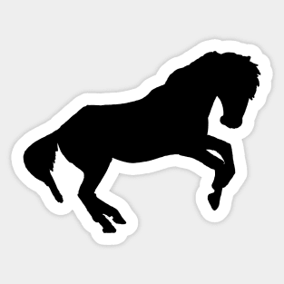 low rearing horse black Sticker